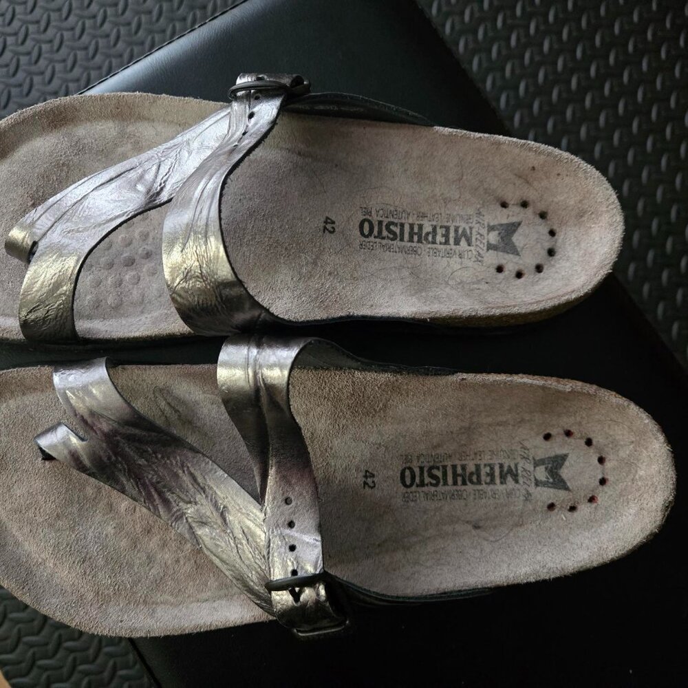 Mephisto Womens Helene Sandal Size 42 Pewter